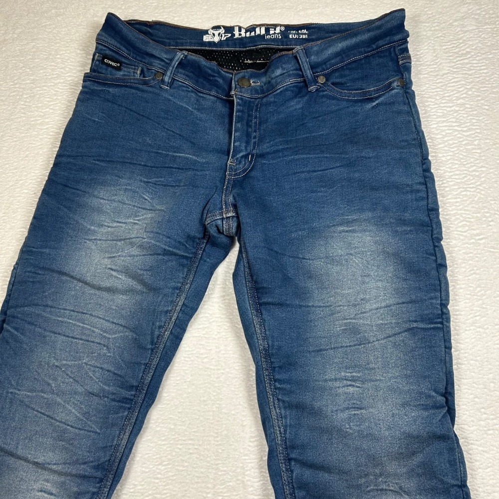 Bull-it Covec Motorcycle Jeans Reinforced Riding Pants Womens 6 Blue Slim Fit